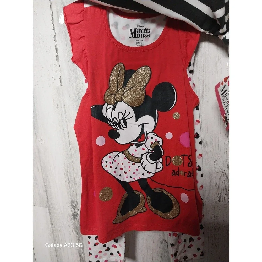 Disney Minnie Mouse 3 Piece Set Size 6X NWT